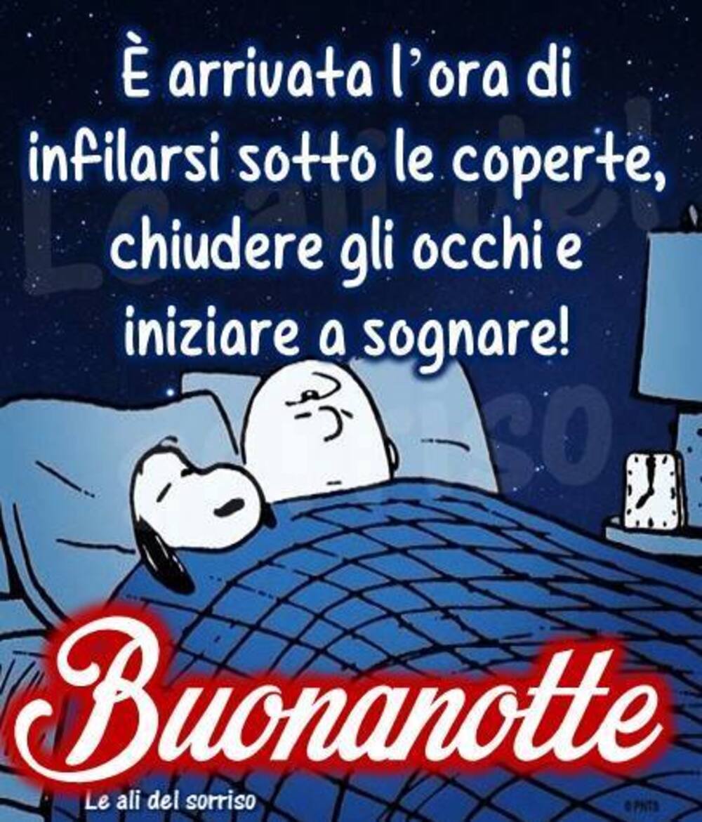 Charlie Brown e Snoopy buonanotte