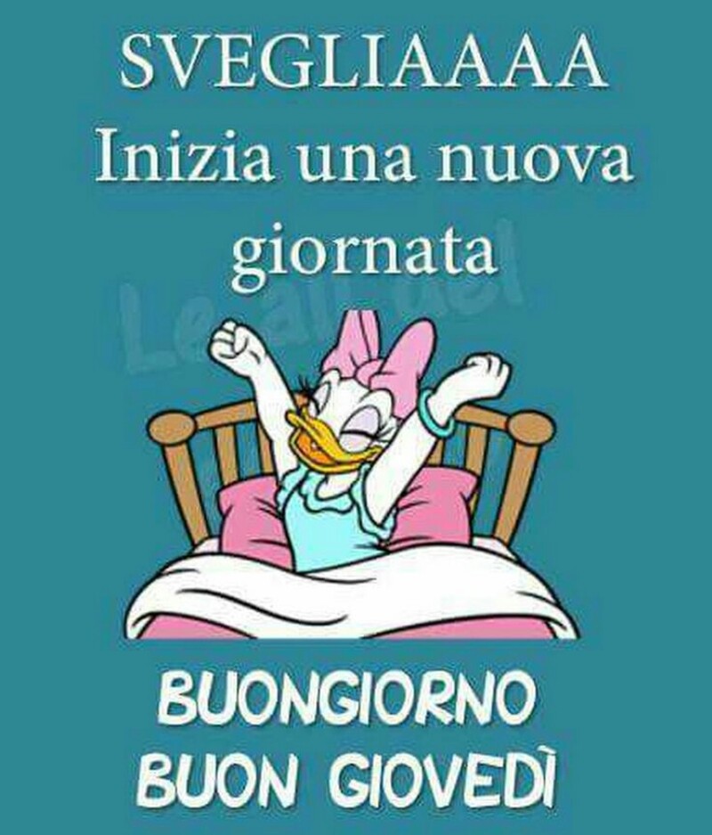 SVEGLIAAA inizia una nuova giornata buongiorno buon giovedì Paperina