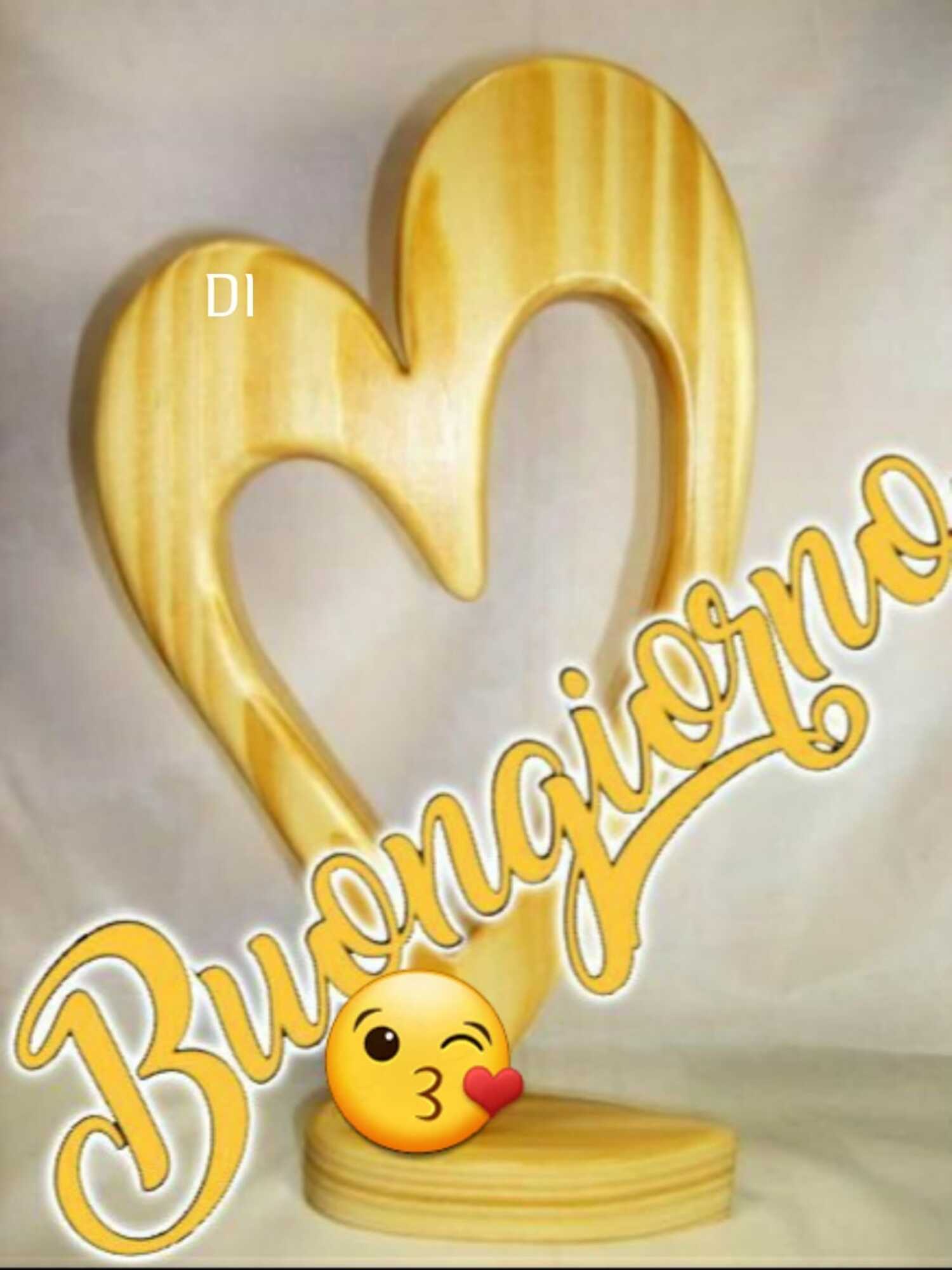 Buongiorno con il cuore bacio