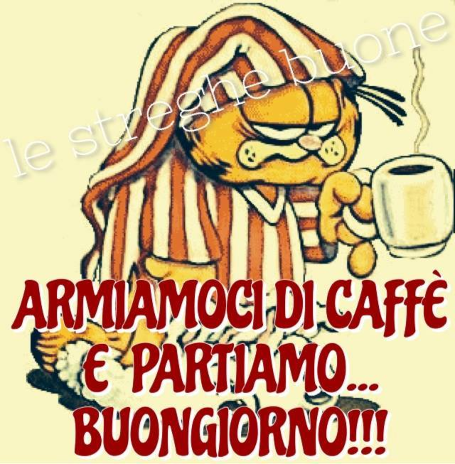 Buongiorno divertente con Garfield il gatto