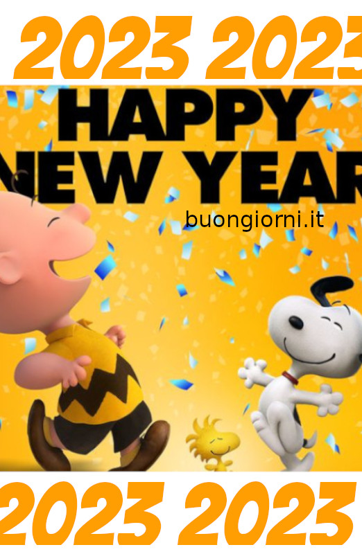 Happy New Year 2023 Snoopy e Charlie Brown