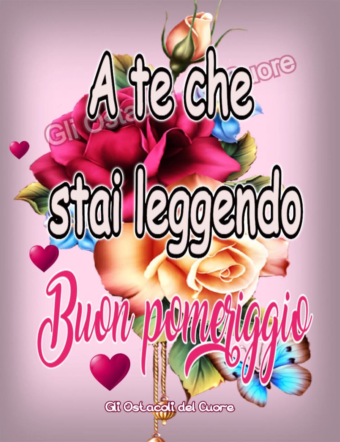 A te che stai leggendo buon pomeriggio