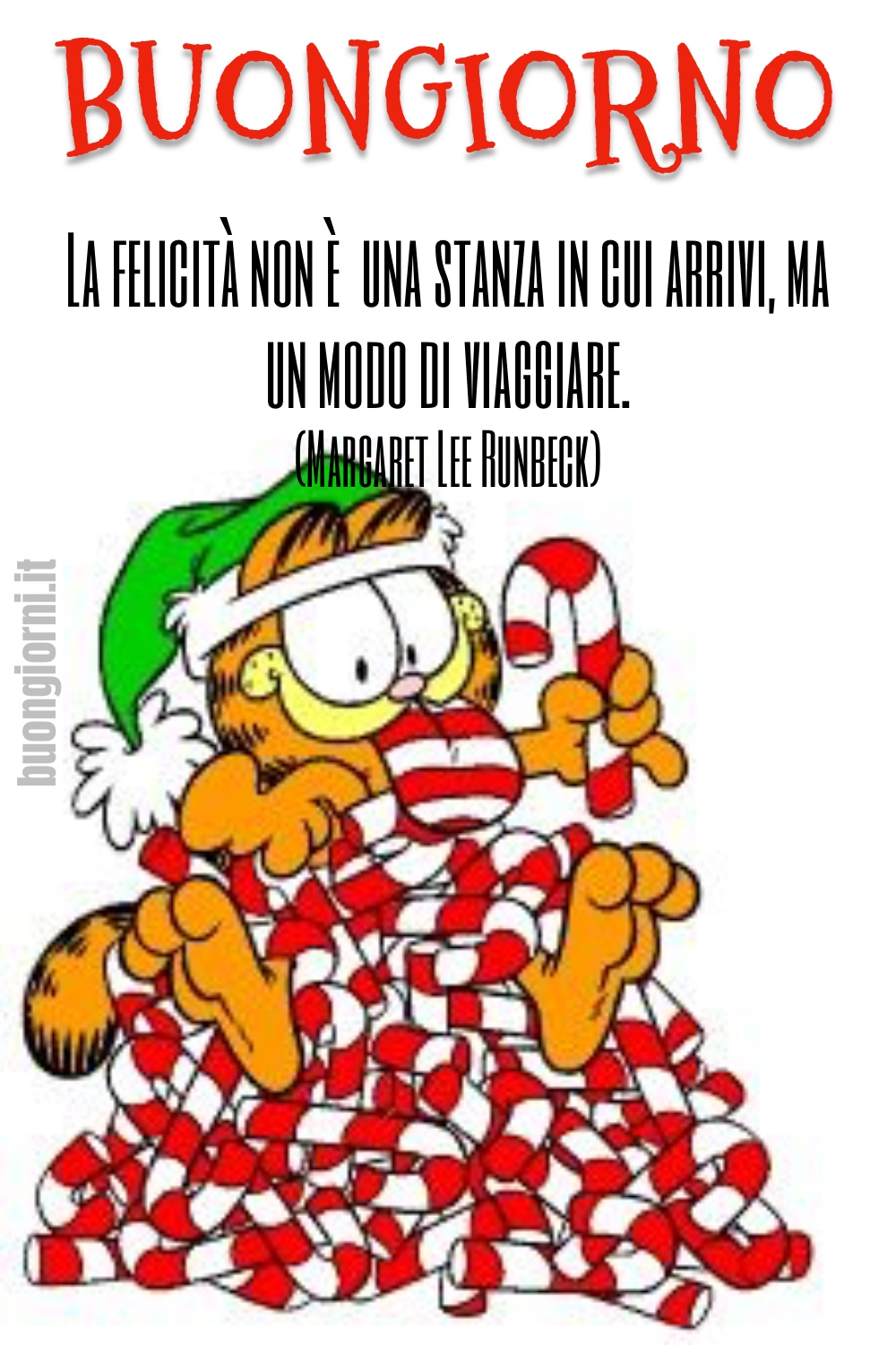 immagini nuove di buongiorno natalizio con Garfield
